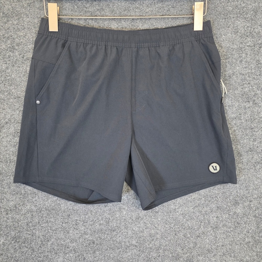Vuori Maverick Volley Shorts Mens Medium Black Lined 32X6 Athletic Hybrid Swim